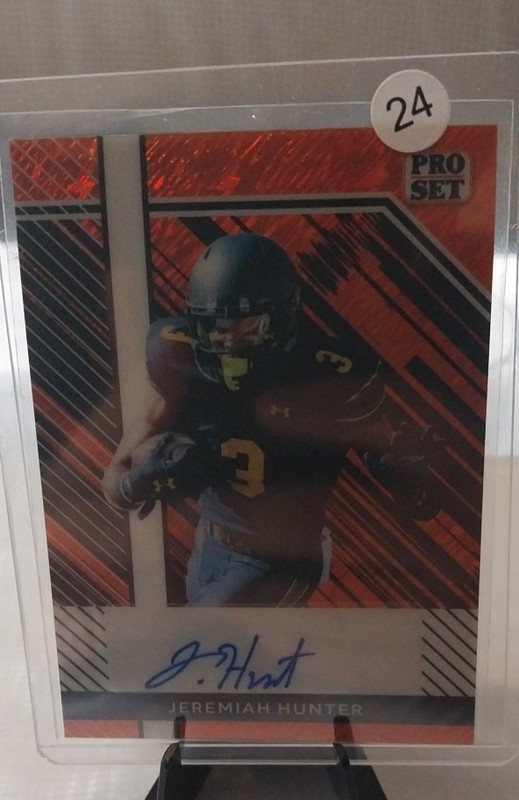 2024 Leaf Metal Collective - Pro Set Autographs Jeremiah Hunter #PSA-JH2 Orange