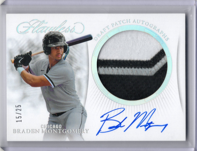 2025 Panini Flawless Braden Montgomery #DPA-BM Draft Patch Auto /25 White Sox