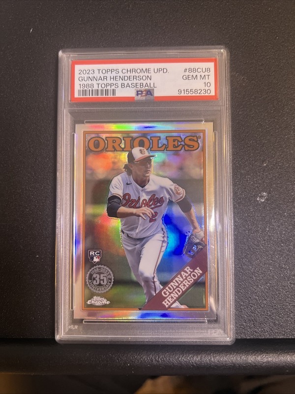Gunnar Henderson - 2023 Topps Chrome Update (RC) - 1988 PSA 10 ⚾️ 💥