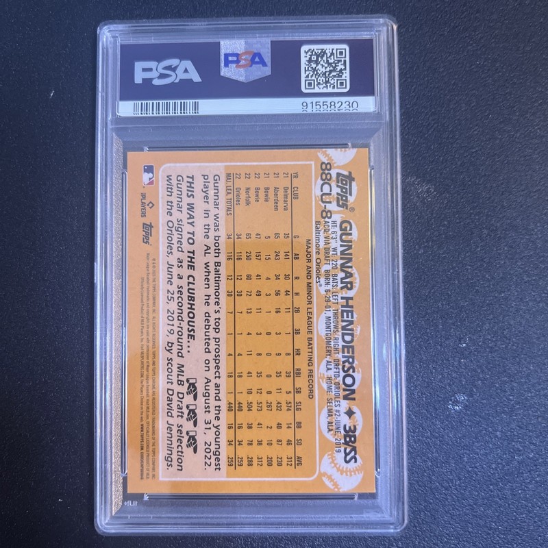 Gunnar Henderson - 2023 Topps Chrome Update (RC) - 1988 PSA 10 ⚾️ 💥 view 2