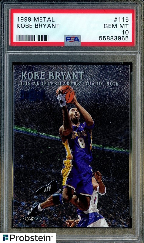 1999 Skybox Metal #115 Kobe Bryant Los Angeles Lakers HOF PSA 10 GEM MINT