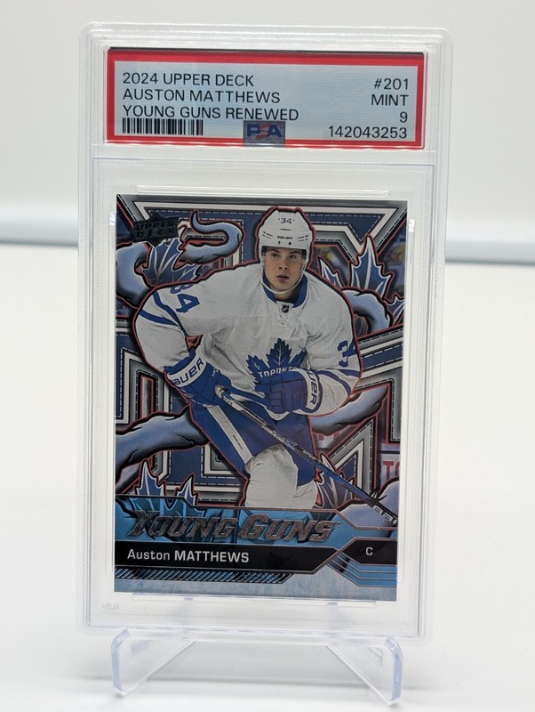 2024-25 Upper Deck Series 2 Auston Matthews Renewed Young Guns Insert #201 PSA 9