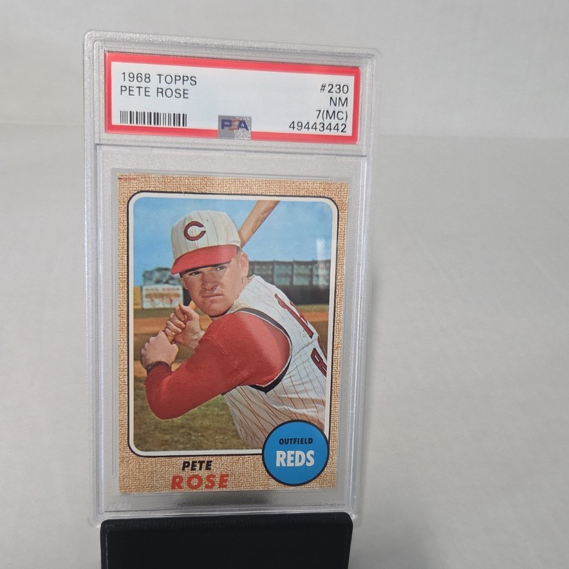 Topps 1968 Pete Rose #230 PSA 7 Base Set Vintage Cincinnati Reds MLB Baseball