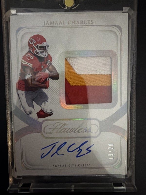 2024 JAMAAL CHARLES Panini Flawless Patch Auto /20 NFL Kansas City Chiefs