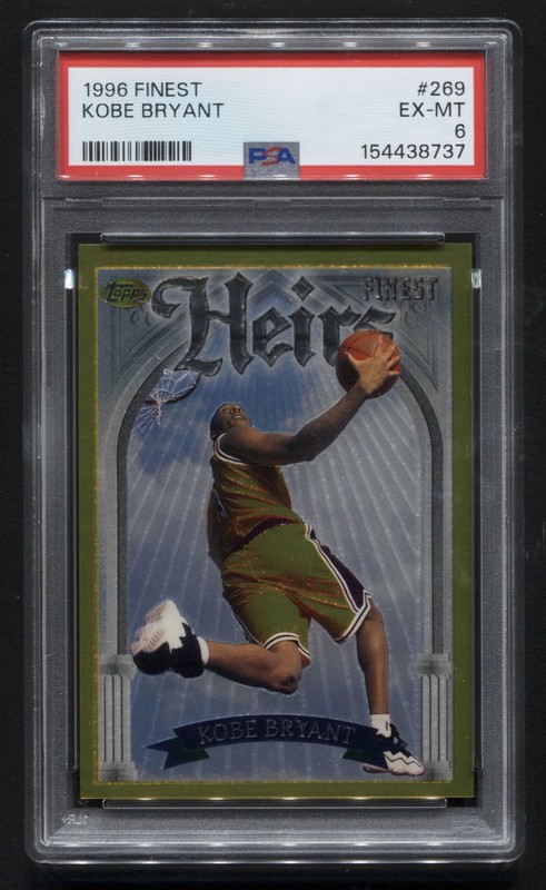 TT 1996 TOPPS FINEST KOBE BRYANT CARD # 269 PSA EX-MT 6