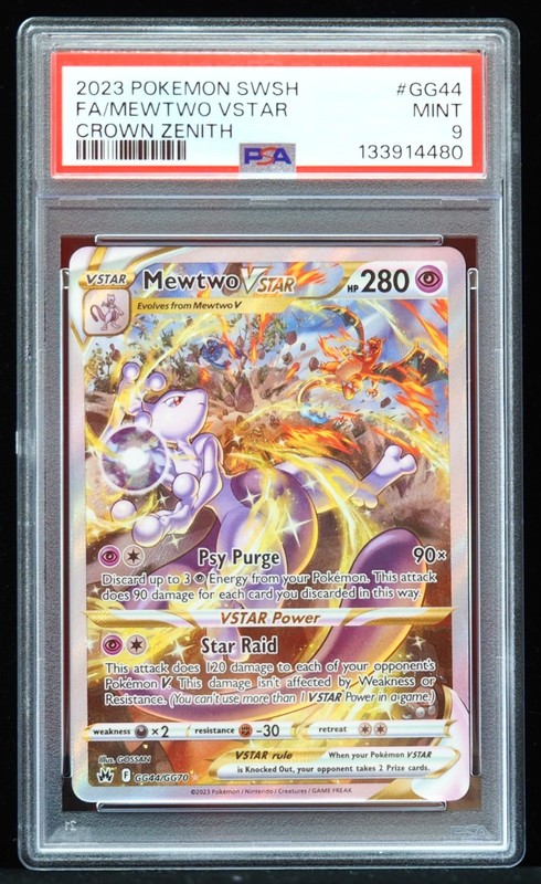 2023 Mewtwo VSTAR #GG44 Crown Zenith PSA 9 Pokemon Card