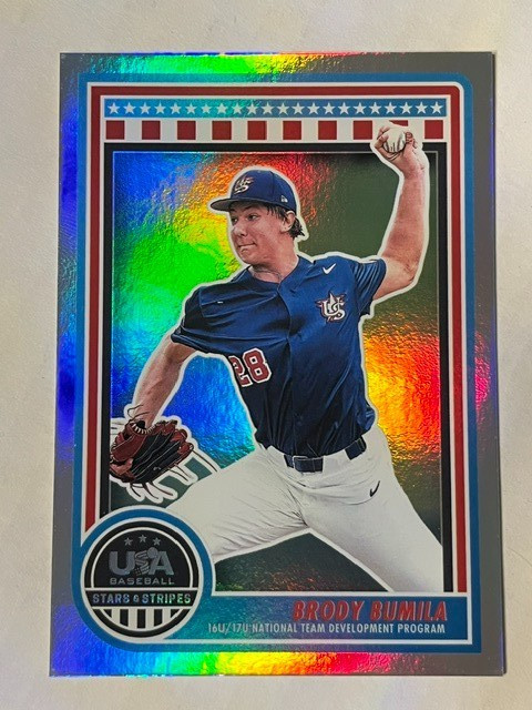 BRODY BUMILA 2025 USA Baseball Stars & Stripes rookie card #182 qty available