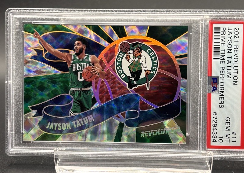 2021 Panini Revolution Prime Time Performers Jayson Tatum #11 SSP PSA 10 GEM