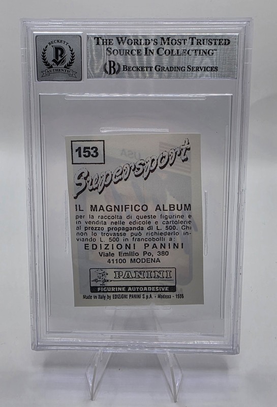 Mike Tyson Authentic Auto - Reprint Card #153 1986 Panini Supersport view 2