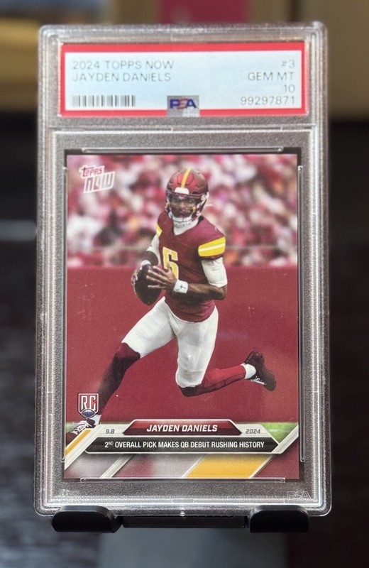 2024 Topps Now • Jayden Daniels (RC) PSA 10 Commanders Rookie Insert #3