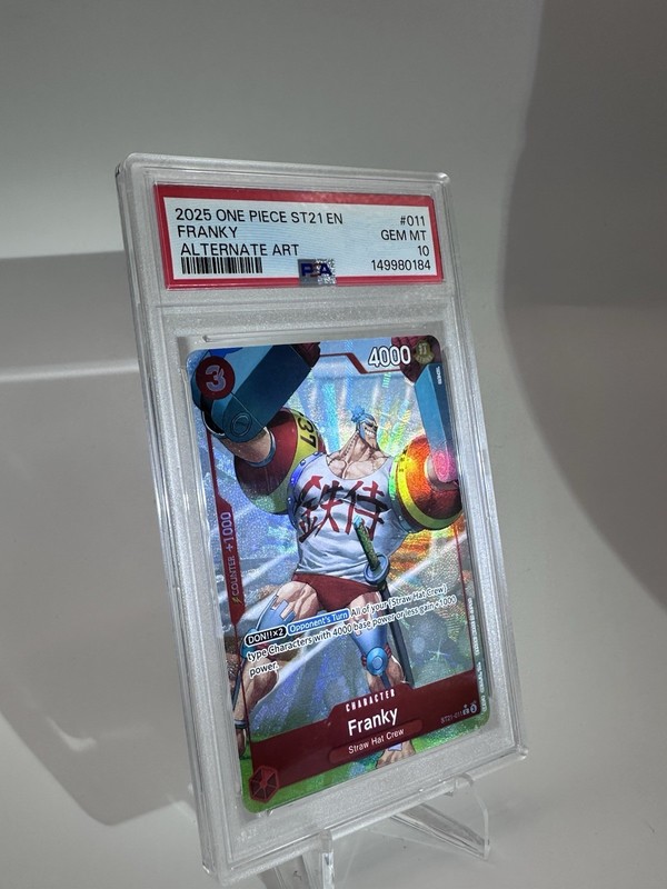 PSA 10 Franky 011 Alternate Art One Piece Card 2025 011 ST21 view 2