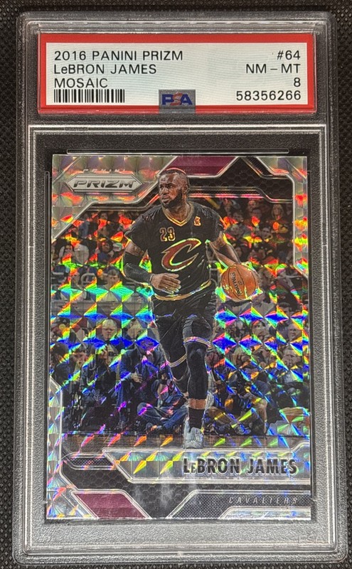 LeBron James 2016-17 Panini Prizm Mosaic PSA 8 NM-MT #64 Cavaliers