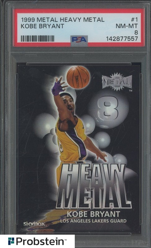 1999 Metal Heavy Metal #1 Kobe Bryant Los Angeles Lakers HOF PSA 8 NM-MT