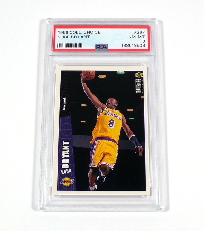 1996-97 Upper Deck Collector's Choice Kobe Bryant Rookie #267 Lakers PSA 8