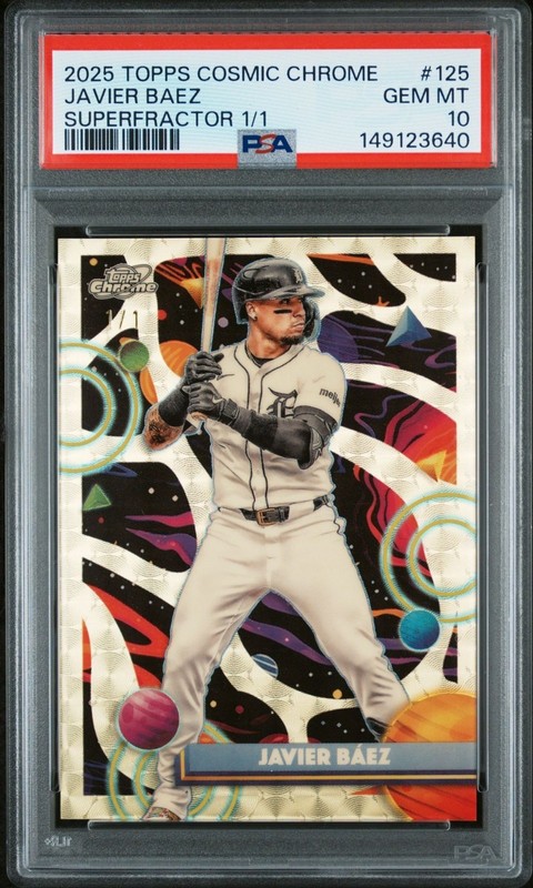 2025 Topps Cosmic Chrome Javier Báez Superfractor 1/1 PSA 10 GEM MINT 🔥 POP 1