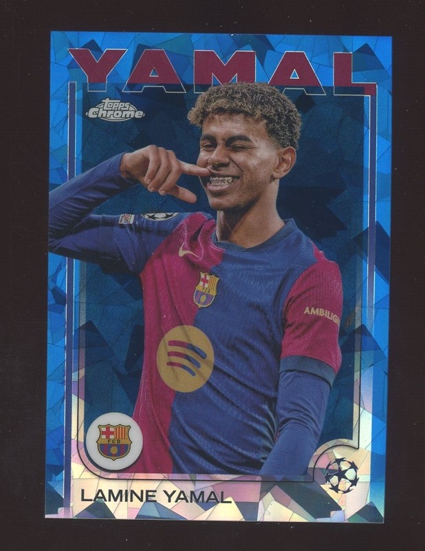 2024 Topps Chrome UEFA Sapphire Lamine Yamal Variation Sp