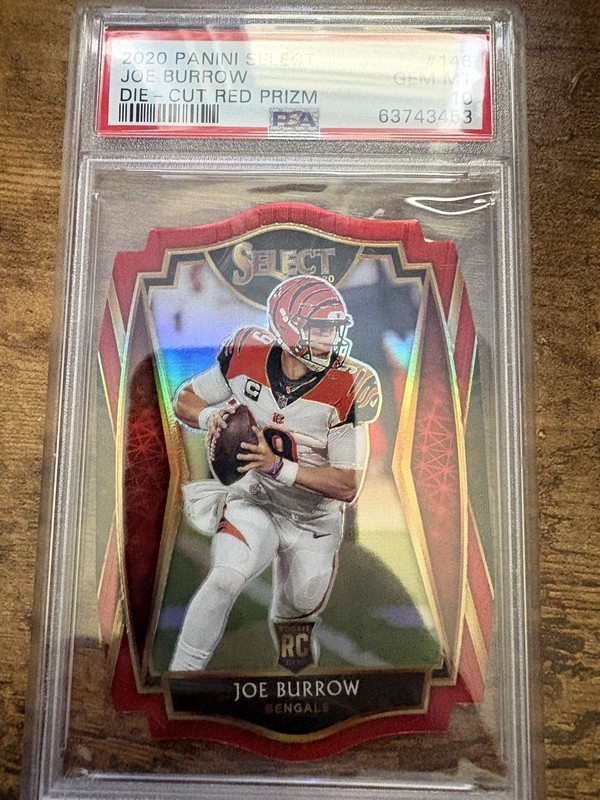 2020 Panini Select Joe Burrow RC Red Prizm Die-Cut PSA 10 GEM MINT 💎