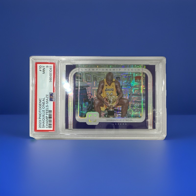Shaquille O'Neal Panini Photogenic Championship Feels Maze /25 #10 PSA 9 Lakers