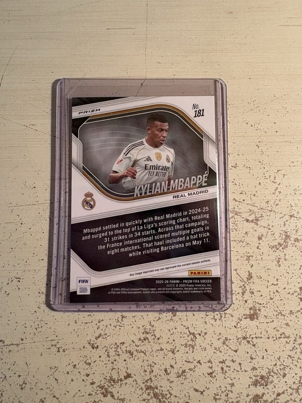 Kylian Mbappe Prizm FIFA Red Mosaic Card 2026 #181 view 2