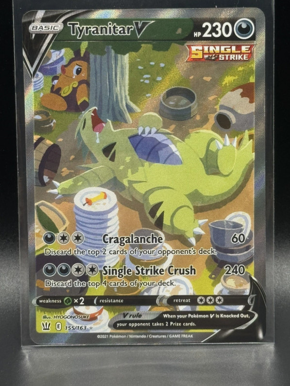 Tyranitar v (Alternate Full Art) 155/163 Swsh05: Battle Styles Holo-NM！！
