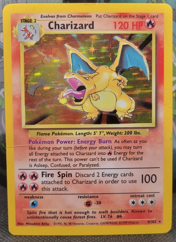 PSA 4 VG-EX Charizard 4/102 Base Set Unlimited Vintage Pokemon TCG
