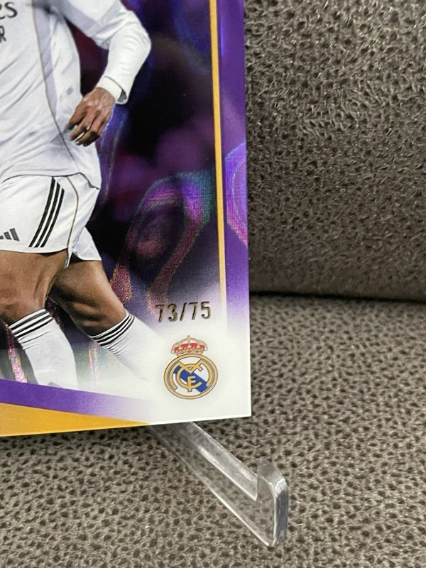 🔥Kylian Mbappe 2025-26 Topps Chrome UCC Purple Lava Refractor /75 #112 RM view 2