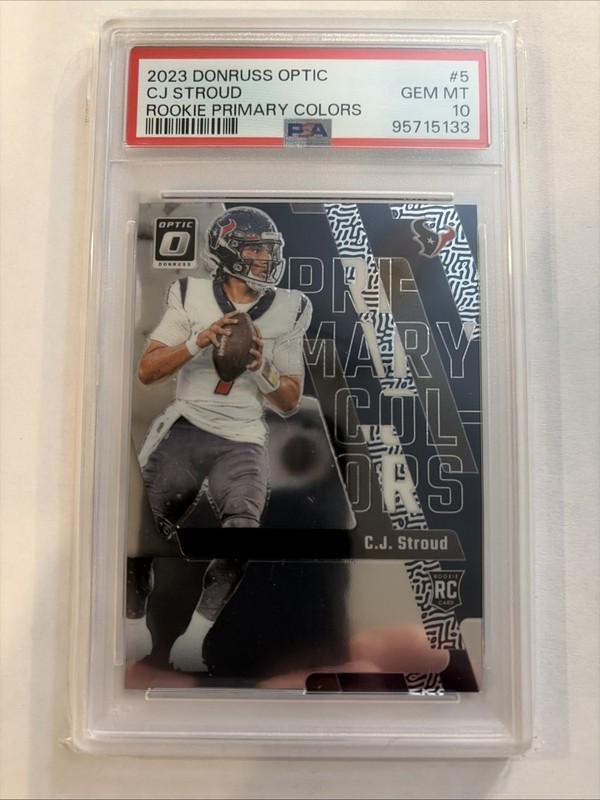 2023 Donruss Optic C.J. Stroud Rookie Primary Colors PSA 10 RC #5 Texans