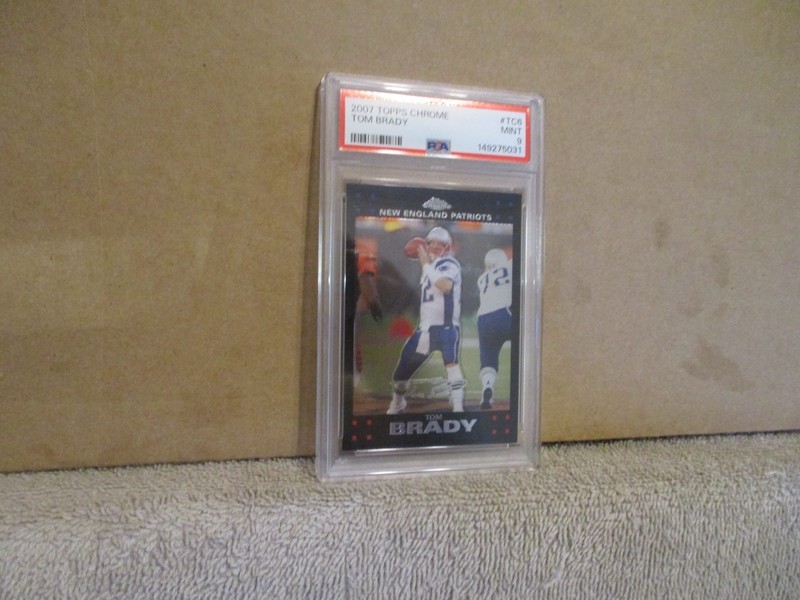 2007 TOPPS CHROME FOOTBALL TOM BRADY #TC6 PSA 9 MINT PATRIOTS GOAT MORE LISTED!