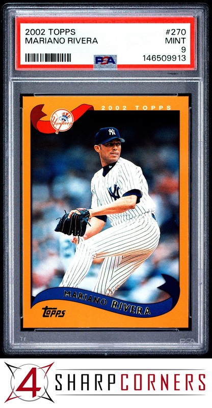 2002 TOPPS #270 MARIANO RIVERA YANKEES HOF PSA 9