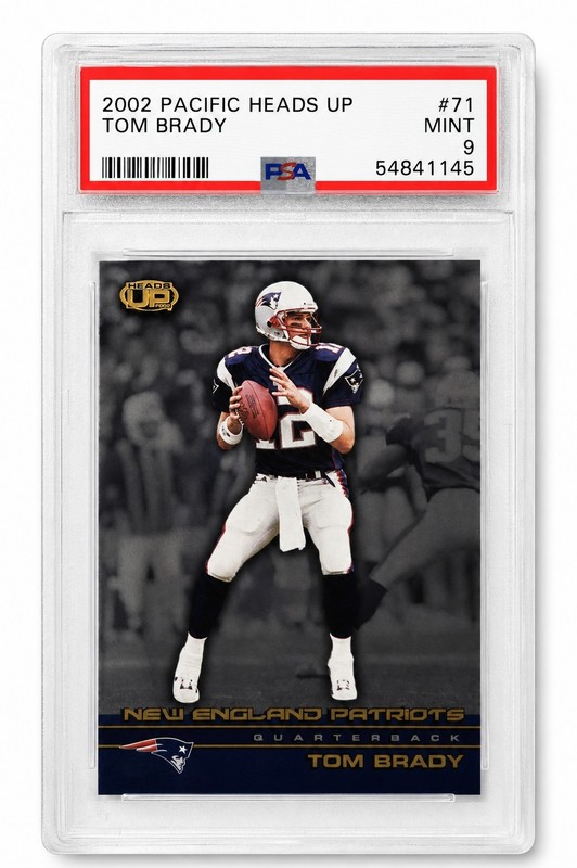 2002 Pacific Heads Up Tom Brady #71 PSA 9
