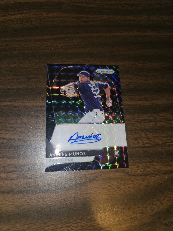 Andres Munoz One Of One 2020 Panini Prizm Rookie Auto #RA-MU 1/1 1 Of 1 #'d To 1