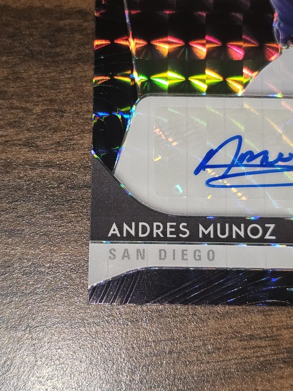 Andres Munoz One Of One 2020 Panini Prizm Rookie Auto #RA-MU 1/1 1 Of 1 #'d To 1 view 2