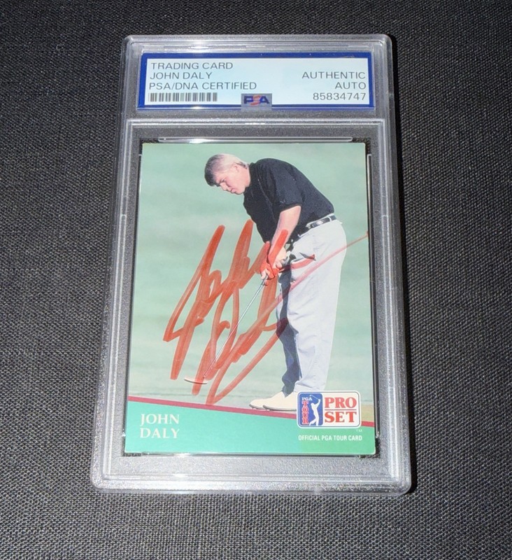 John Daly Signed 1991 Pro Set Rookie Card PSA Slabbed Auto Golf Legend