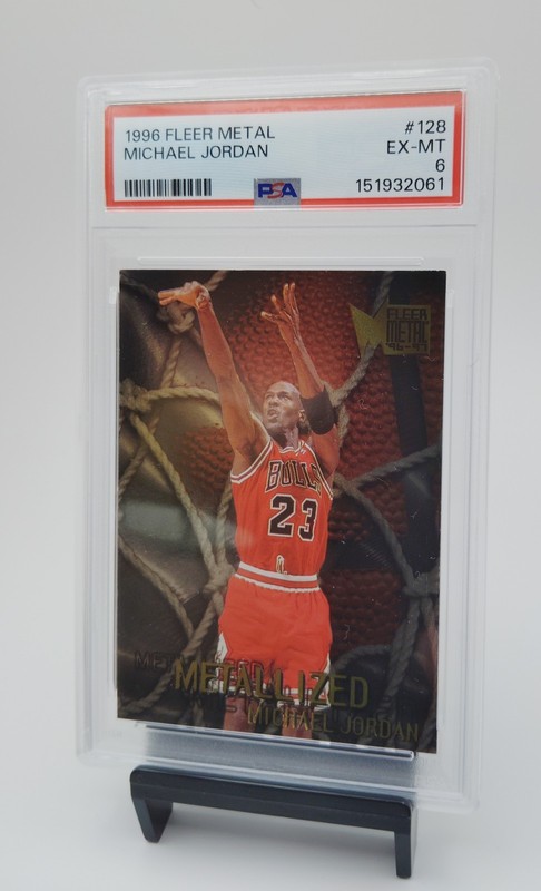1996 Fleer Metal Michael Jordan Metallized #128 PSA 6 Bulls HOF GOAT