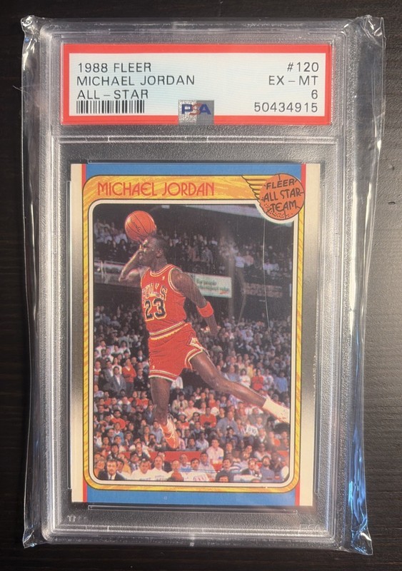 1988 FLEER MICHAEL JORDAN ALL-STAR #120 PSA 6