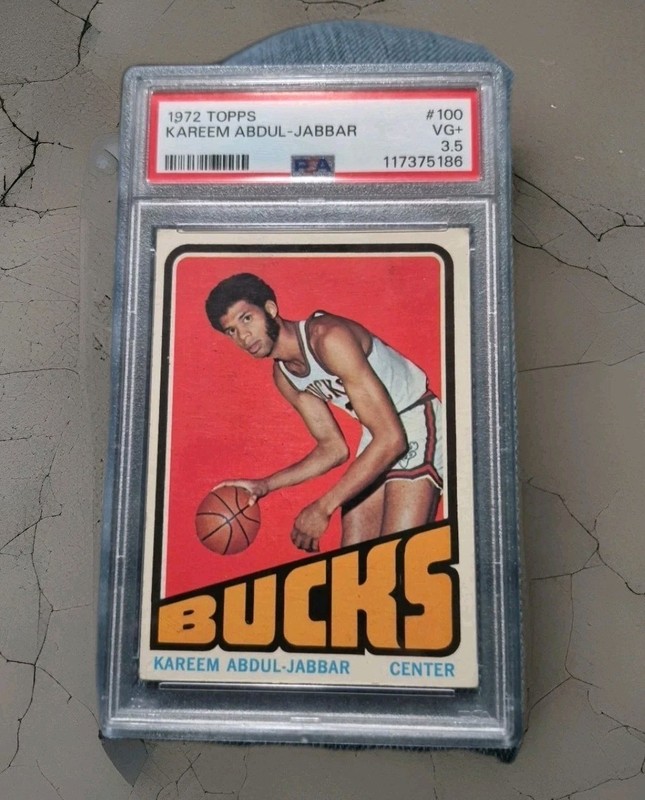 1972 Topps Kareem Abdul-jabbar Psa Grade 3.5