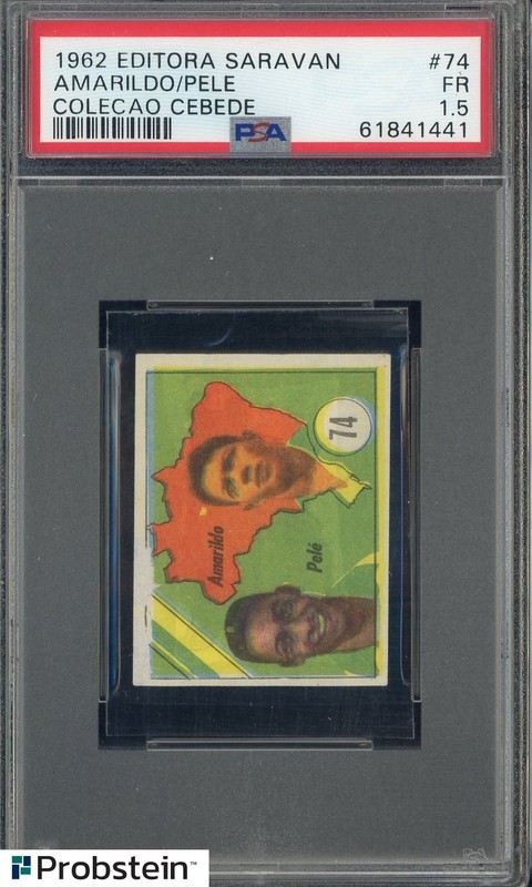 1962 Editora Saravan Soccer Pele Colecao Cebede #74 PSA 1.5 FR