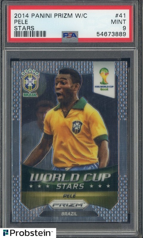 2014 Panini Prizm World Cup Soccer Pele Stars #41 PSA 9 MINT