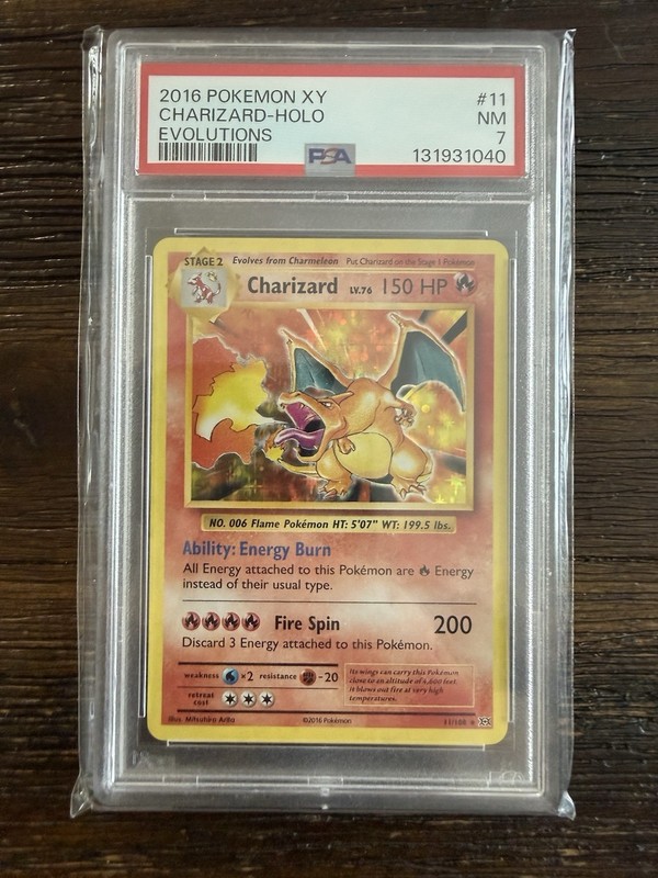 2016 Pokemon Evolutions Charizard #11 PSA 7