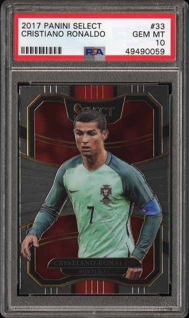 2017 PANINI SELECT #33 CRISTIANO RONALDO PSA 10 GEM MINT