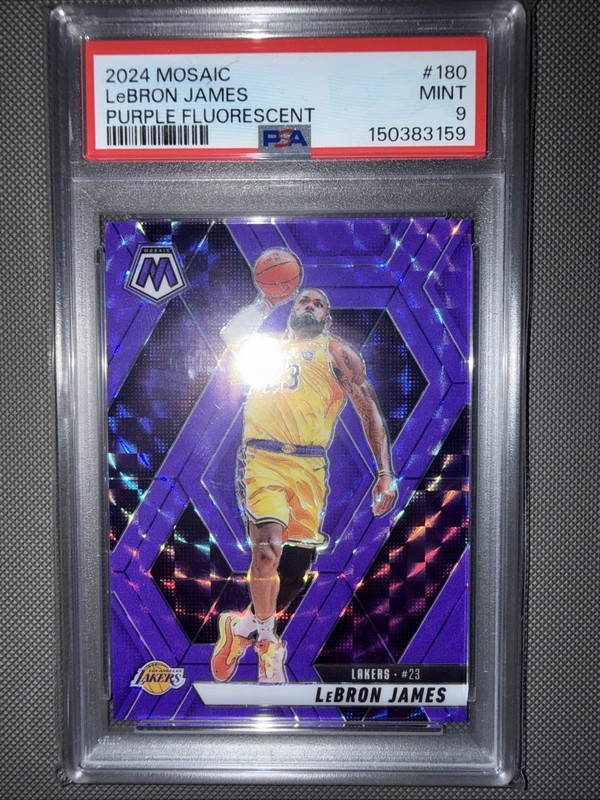 24-25 Panini Mosaic LeBron Purple /249 PSA 9