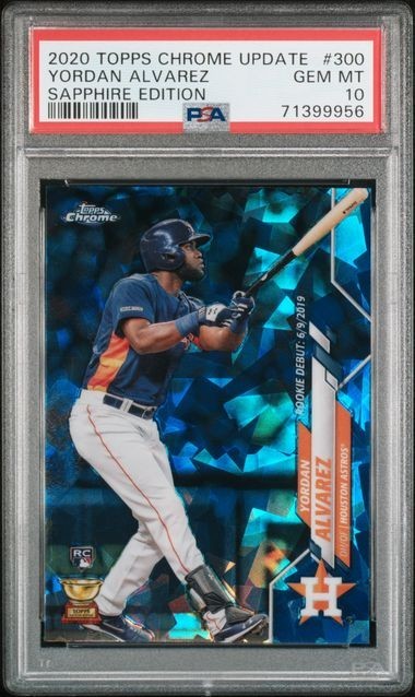 Yordan Alvarez 2020 Topps Chrome Update Rookie #300 "Sapphire" - PSA 10 - GEM MT