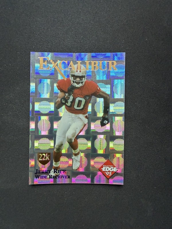 Jerry Rice 1995 Collector's Edge Excalibur 22K Silver Prism /750