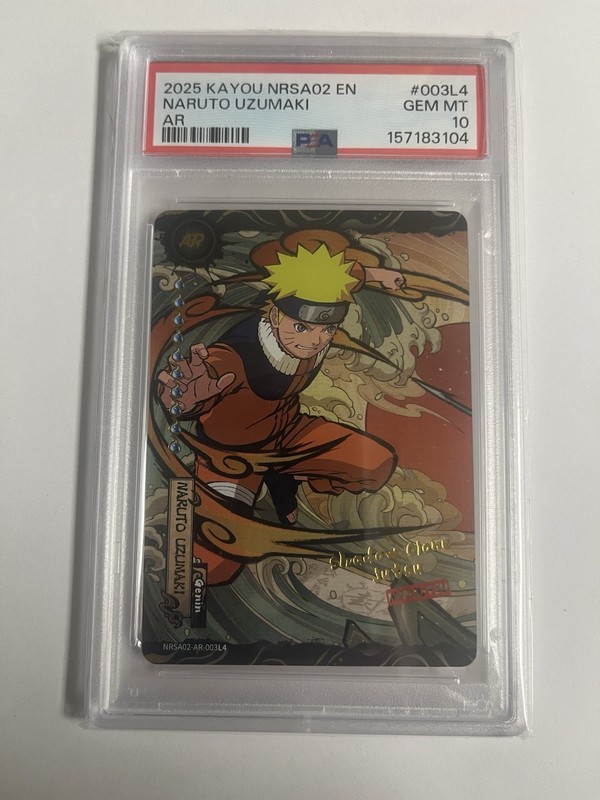 KAYOU Naruto Uzumaki 2025 NRSA02 EN AR #003L4 PSA 10 Trading Card