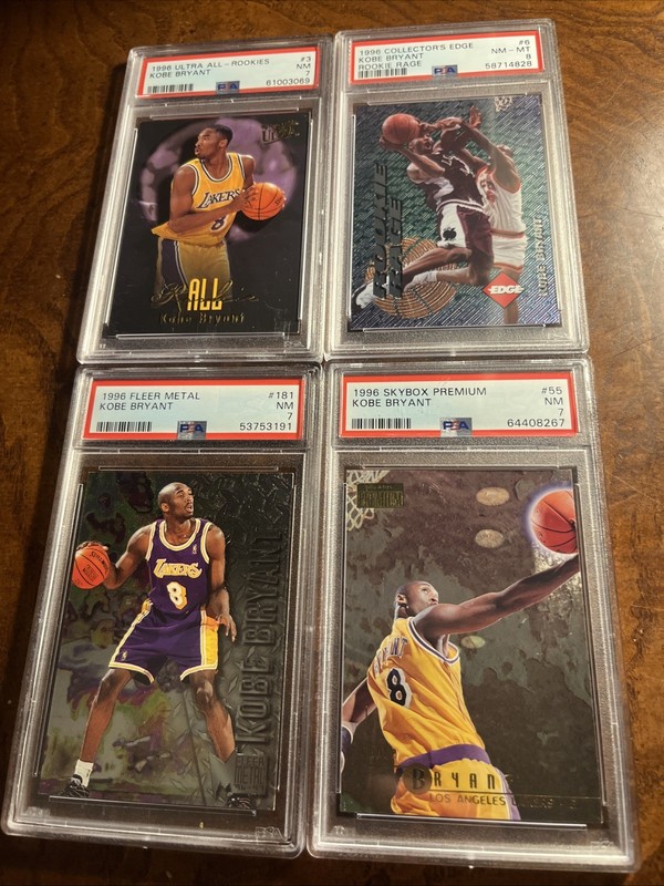1996 Kobe Bryant Rc PSA 7 8 Lot of 4 Fleer Metal Rookie Rage Ultra Skybox 🔥