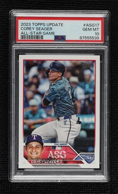 2023 Topps Update 2023 All-Star Game Corey Seager #ASG-17 PSA 10 GEM MT Pop 1