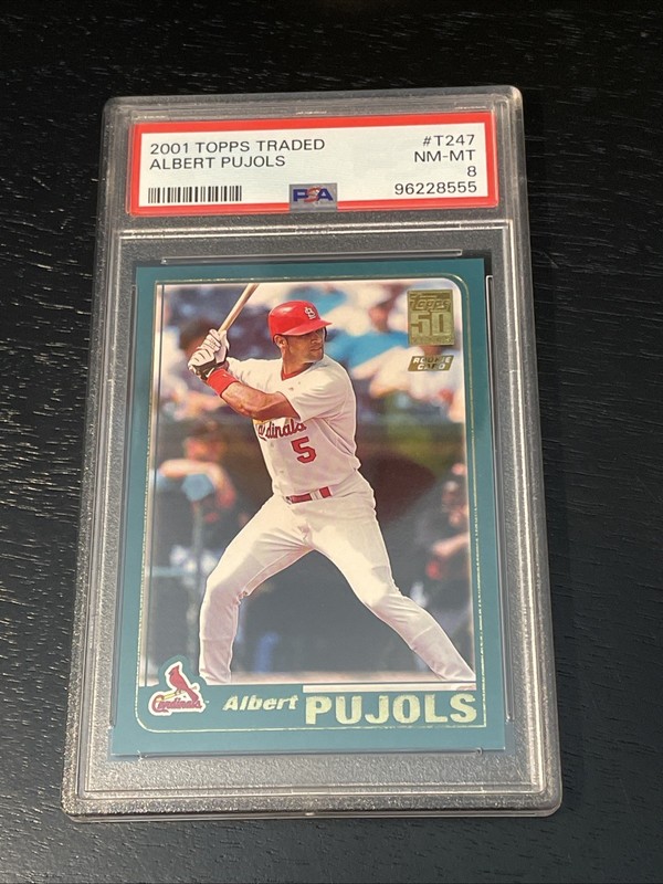 2001 Topps Traded #T247 Albert Pujols St. Louis Cardinals RC Rookie PSA 8 NM-MT