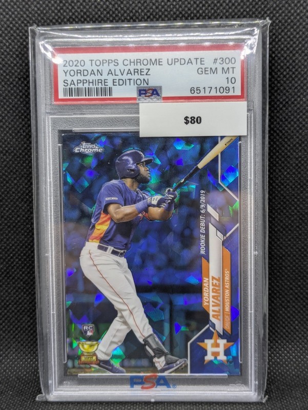 Yordan Alvarez 2020 Topps Chrome Update Rookie #300 "Sapphire" - PSA 10 - GEM MT