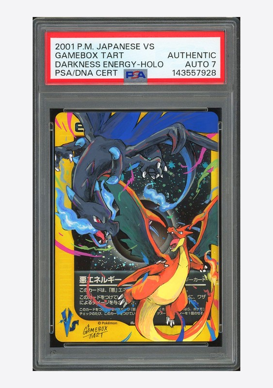 Pokemon PSA AUTH AUTO 7 Darkness Energy Holo Charizard Gamebox Tart 2001 VS JPN