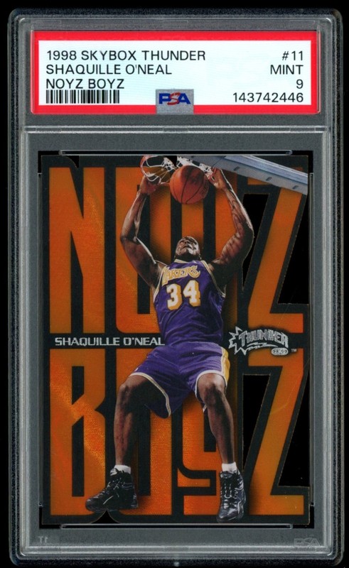 1998 Skybox Thunder #11 Shaquille O'Neal Noyz Boyz PSA 9 Lakers